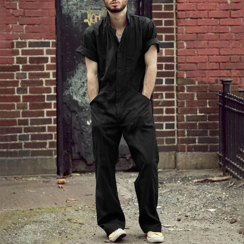 Damen Overall mit kurzem Arm und praktischen Taschen – Solévia