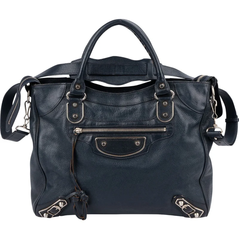Balenciaga Blue Leather Giant City Handbag