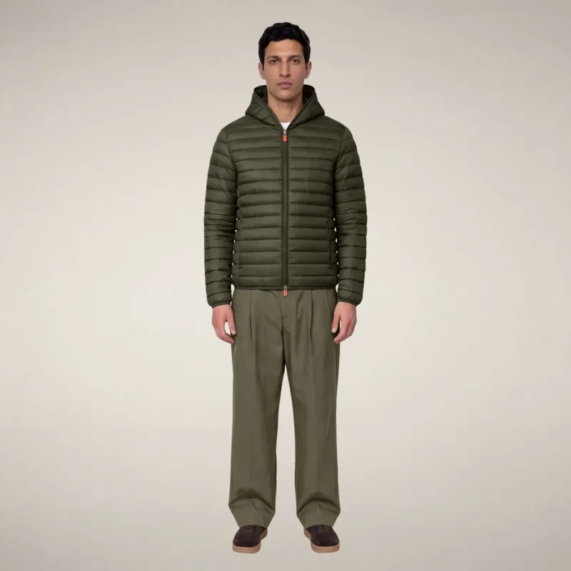 Piumino uomo Donald verde terra