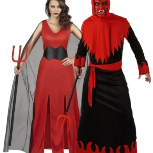 Teufel-Verkleidungen Paarkostüme Halloween schwarz-rot